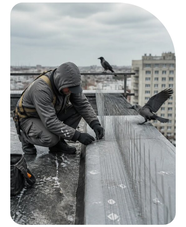 Защита от ворон под ключ в Волгодонске по цене от 5472 р. | Сенат-Вгн